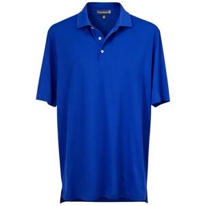 Peter Millar Polo Shirt Blue Summer Comfort Stretch Golf Men Medium